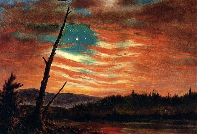Frederick Edwin Church Our Banner in the Sky oil painting picture